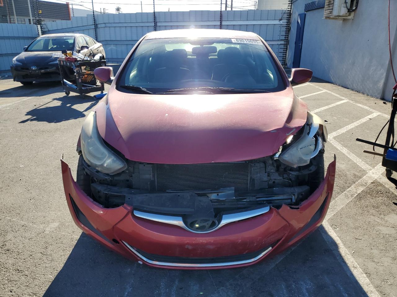 2014 Hyundai Elantra VIN KMHDH4AE2EU120938 Copart auction photo, front end / rear end damage thumbnail 5