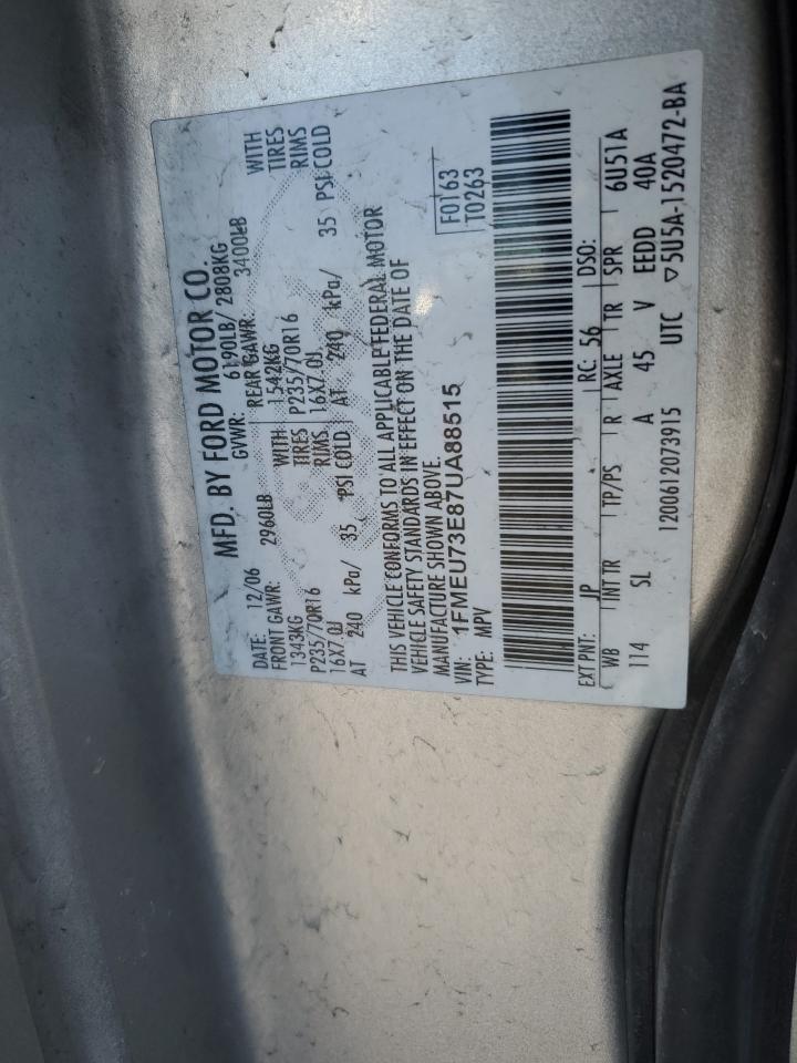2007 Ford Explorer VIN 1FMEU73E87UA88515 Copart auction photo, front end damage thumbnail 14