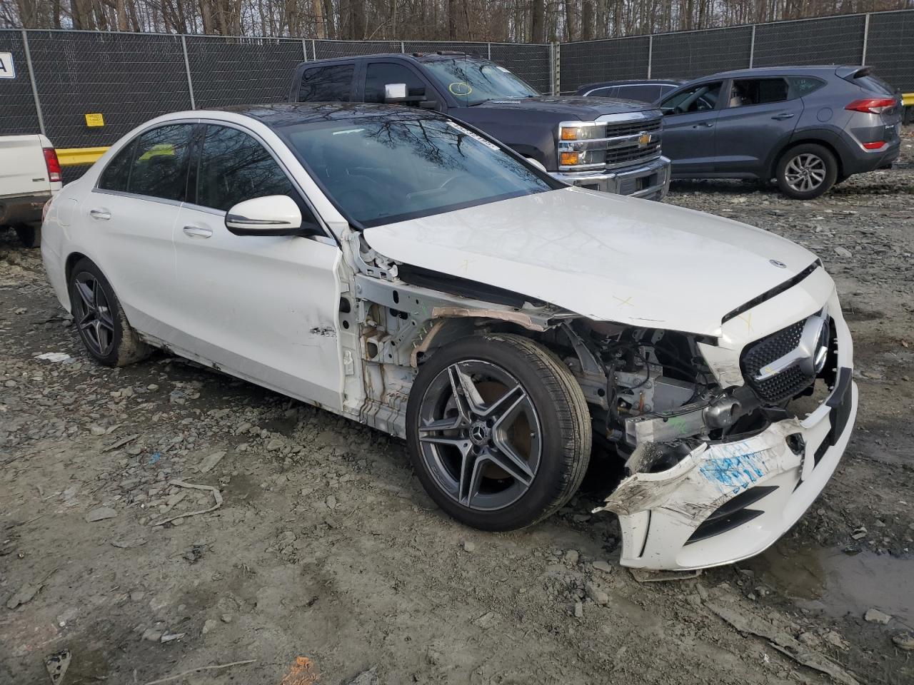 2021 Mercedes-Benz C-klasse VIN W1KWF8EB5MR652329 Copart auction photo, front end damage thumbnail 4
