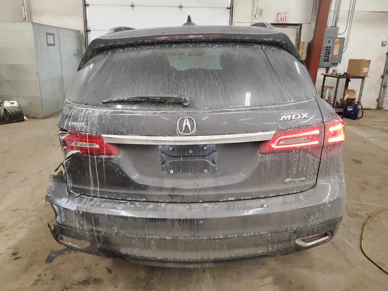 2016 Acura MDX VIN 5FRYD4H48GB036387 Copart auction photo, rear end / side damage thumbnail 6