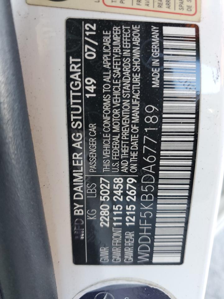 2013 Mercedes-Benz E-klasse VIN WDDHF5KB5DA677189 Copart auction photo, rear end damage thumbnail 14
