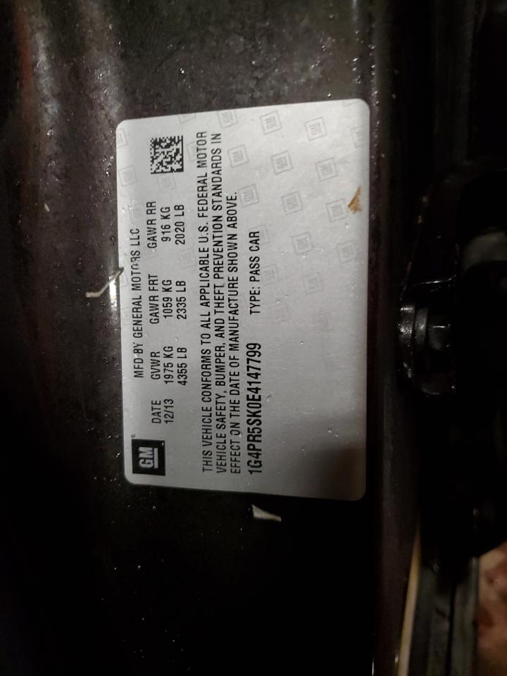 2014 Buick Verano VIN 1G4PR5SK0E4147799 Copart auction photo, front end / side damage thumbnail 12