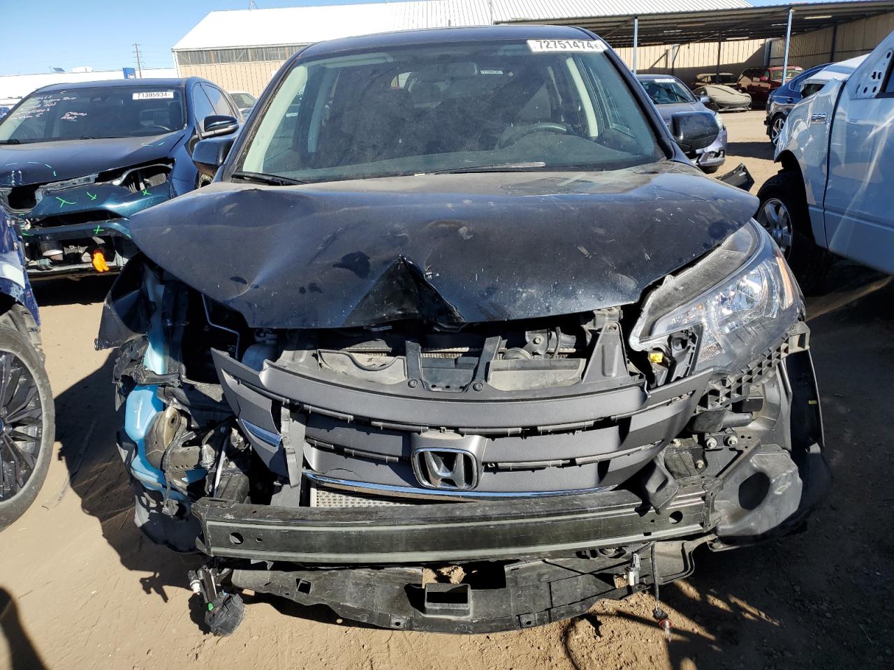 2014 Honda CR-V VIN 5J6RM4H54EL023817 Copart auction photo, front end damage thumbnail 5