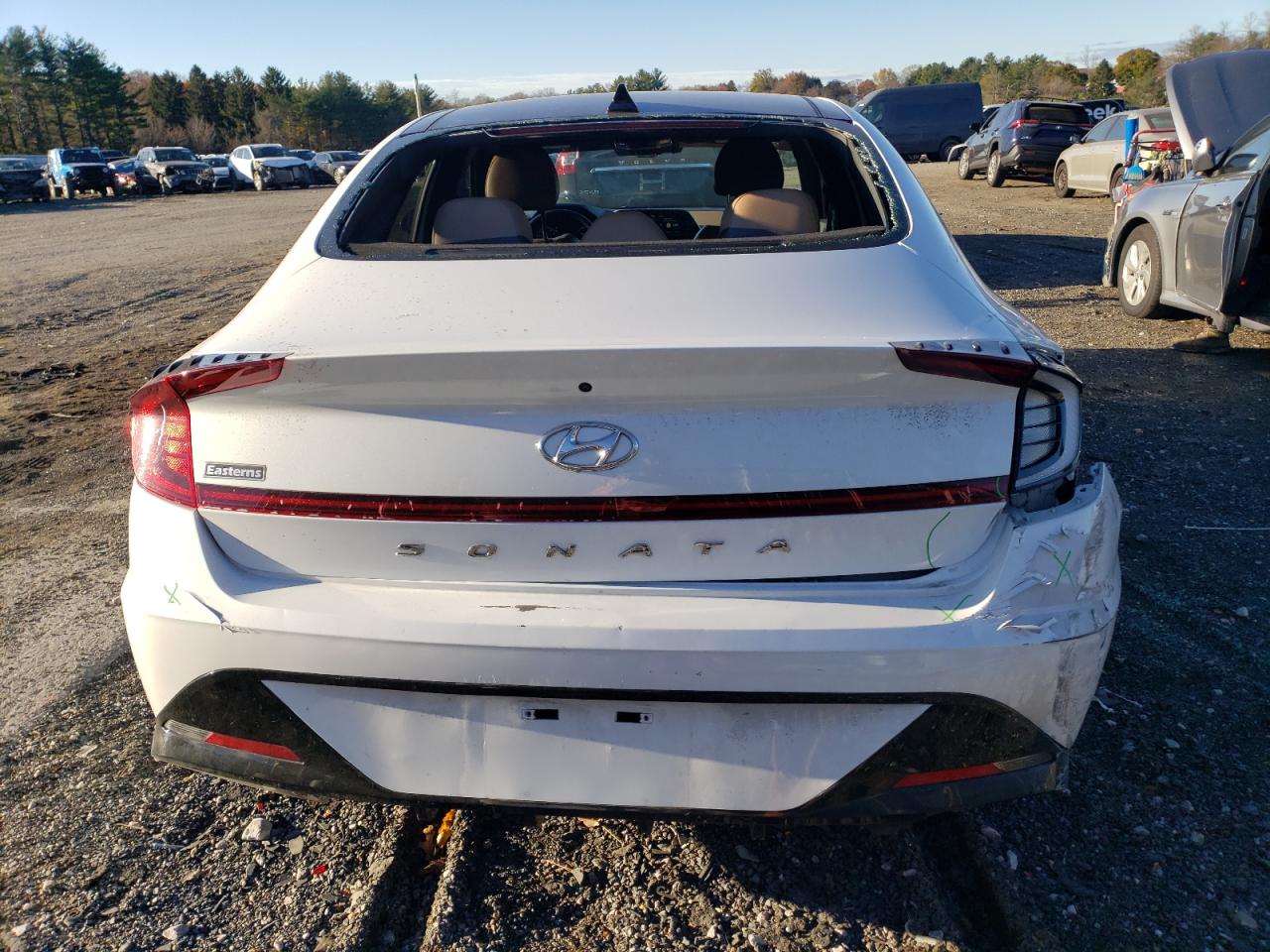 2020 Hyundai Sonata VIN 5NPEF4JA5LH000957 Copart auction photo, all over damage thumbnail 6