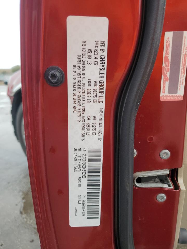 2013 Chrysler 300 VIN 2C3CCAEG9DH559956 Copart auction photo, front end / side damage thumbnail 13