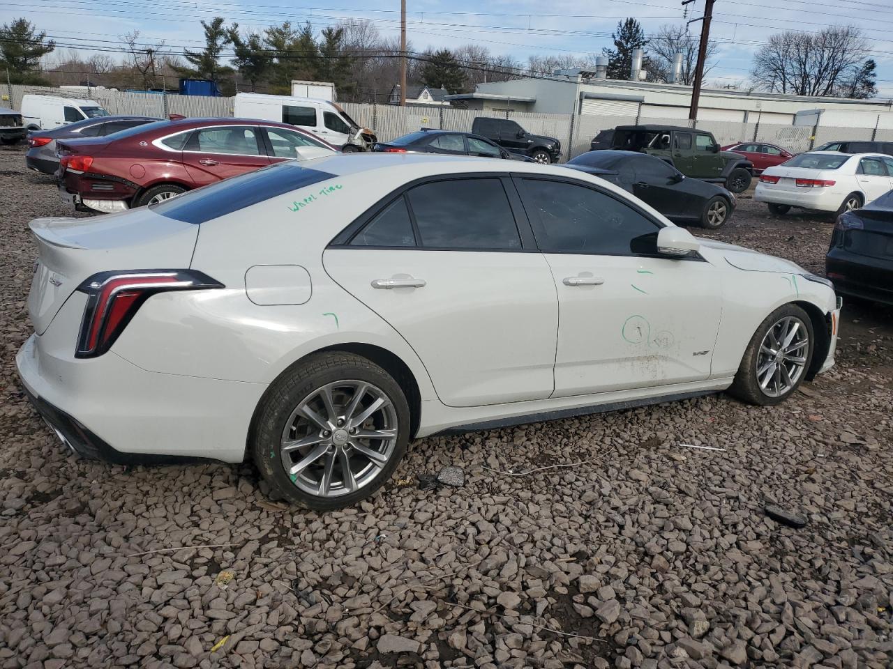 2021 Cadillac CT4 VIN 1G6DH5RL6M0132192 Copart auction photo, front end / side damage thumbnail 3