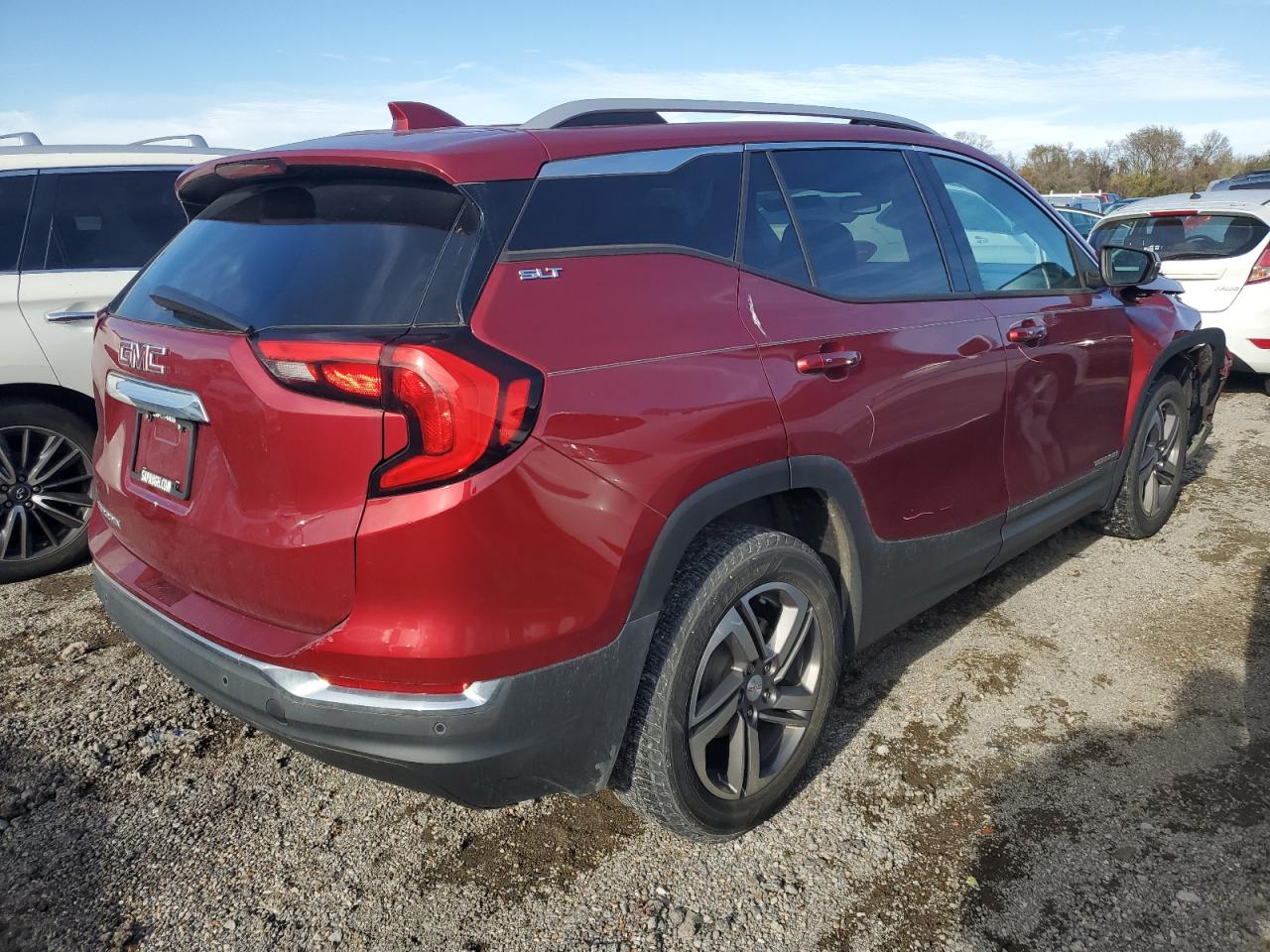 2018 GMC Terrain VIN 3GKALPEV6JL257925 Copart auction photo, front end / side damage thumbnail 3