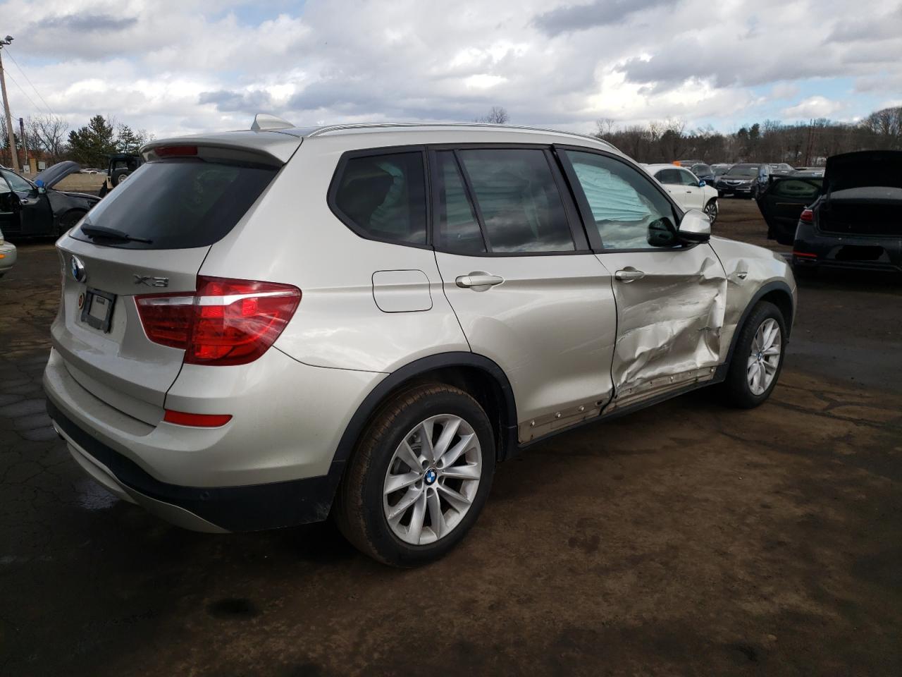 2016 BMW X3 VIN 5UXWX9C58G0D84087 Copart auction photo, side damage thumbnail 3