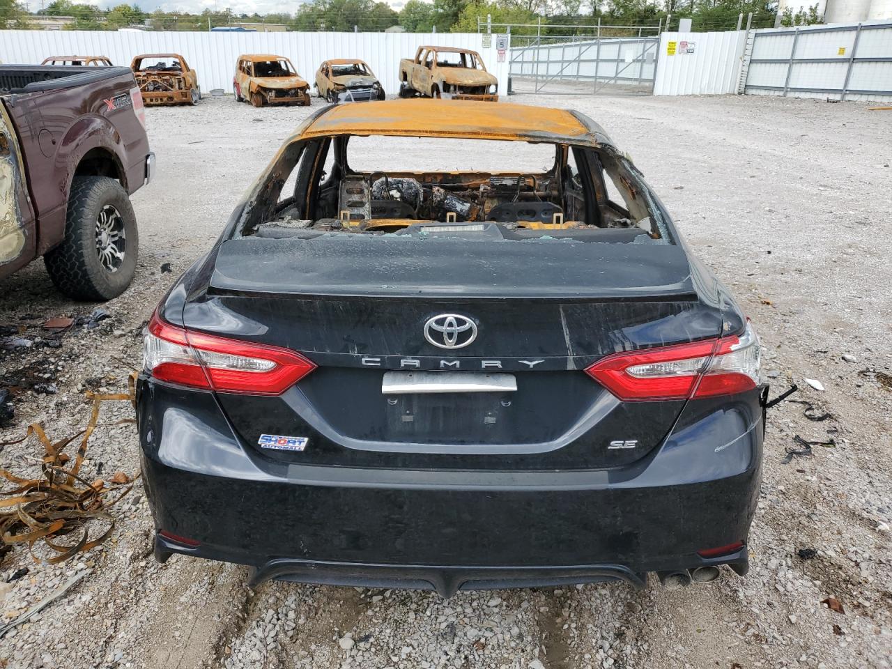 2018 Toyota Camry VIN 4T1B11HK0JU032986 Copart auction photo, burn damage thumbnail 6