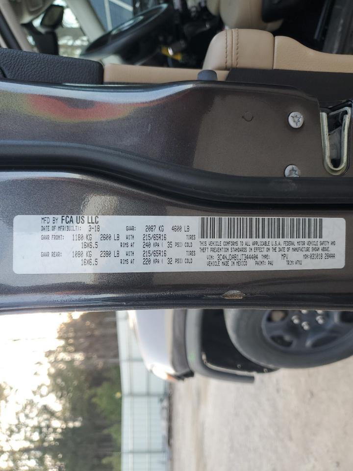 2018 Jeep Compass VIN 3C4NJDAB1JT344404 Copart auction photo, front end / side damage thumbnail 16