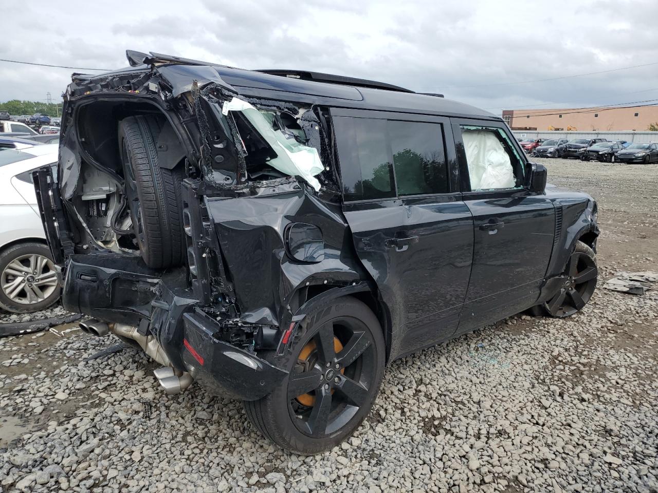 2023 Land Rover Defender VIN SALEWEEE6P2140647 Copart auction photo, all over damage thumbnail 3