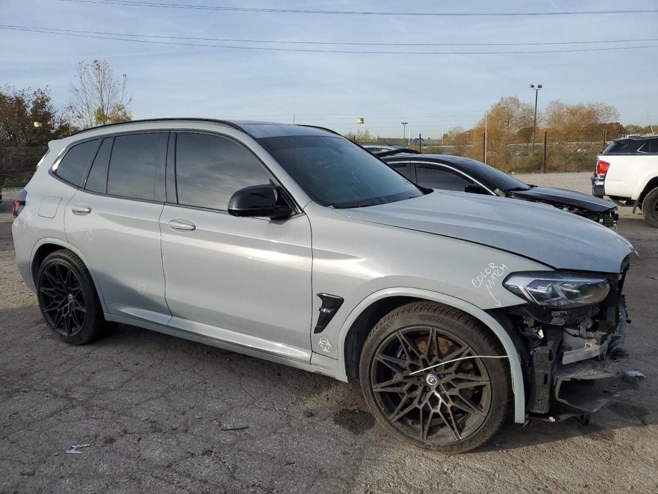 2022 BMW X3 M VIN 5YM13EC01N9N34588 Copart auction photo, front end / minor dent/scratches damage thumbnail 4