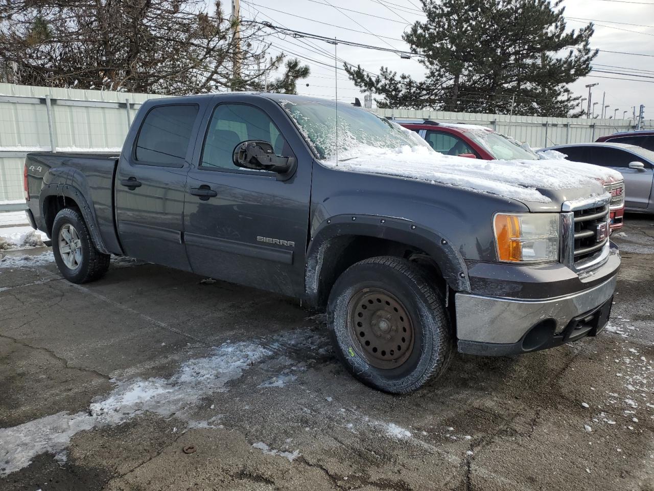 2011 GMC Sierra VIN 3GTP2VE31BG197932 Copart auction photo, side damage thumbnail 4
