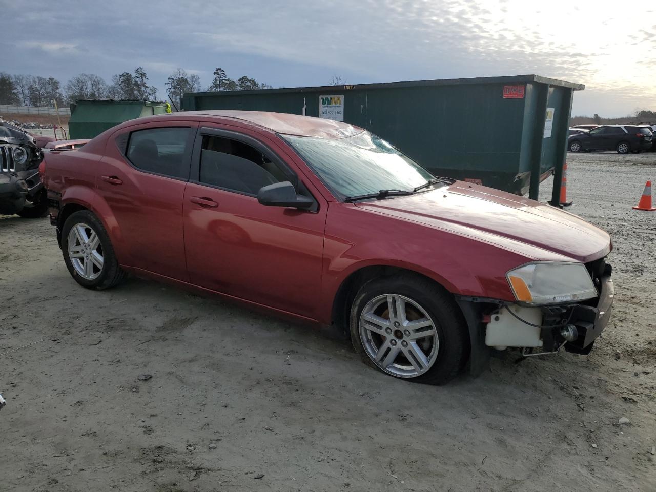 2014 Dodge Avenger VIN 1C3CDZAG7EN218100 Copart auction photo, all over damage thumbnail 4