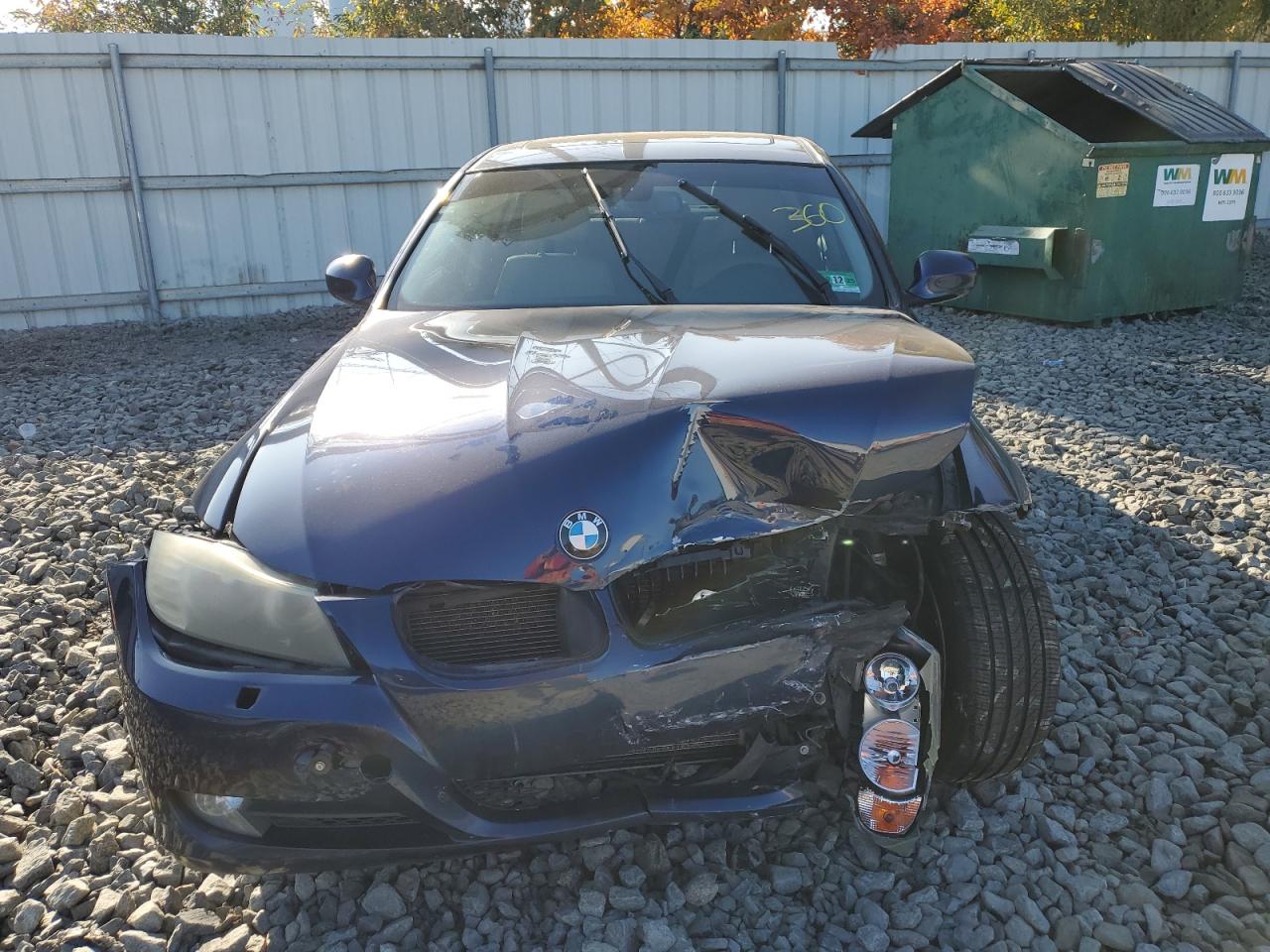 2011 BMW 3er VIN WBAPK5C56BA659465 Copart auction photo, front end / side damage thumbnail 5