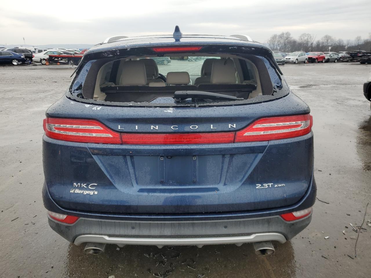 2017 Lincoln MKC VIN 5LMTJ3DH8HUL45284 Copart auction photo, top/roof damage thumbnail 6