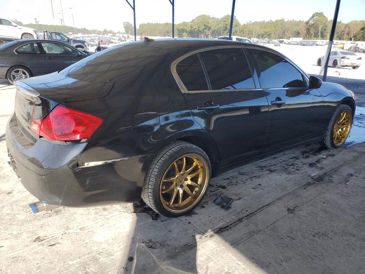 2013 Infiniti G VIN JN1CV6AR6DM766704 Copart auction photo, rear end damage thumbnail 3