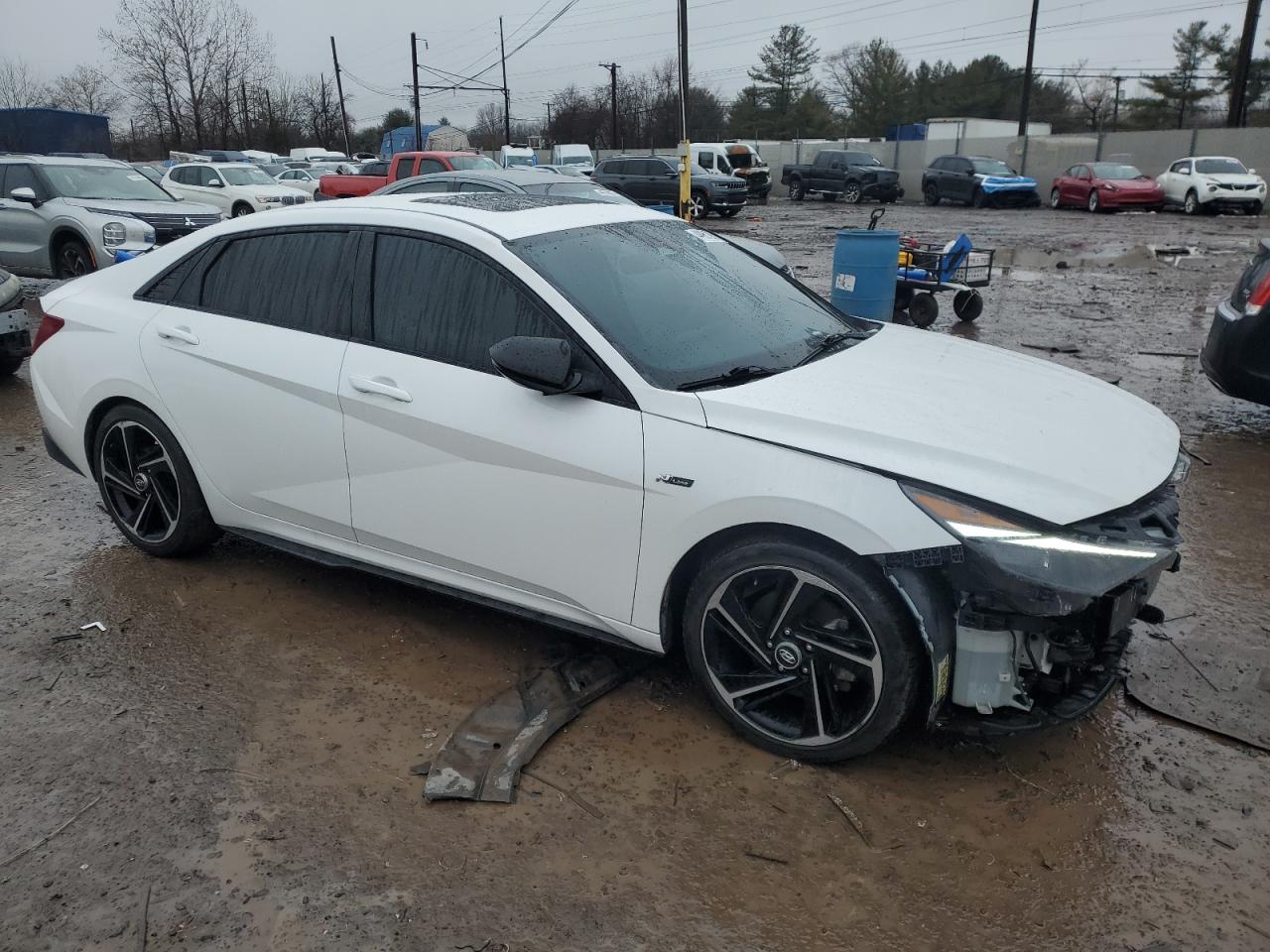 2023 Hyundai Elantra VIN KMHLR4AF1PU575106 Copart auction photo, front end damage thumbnail 4