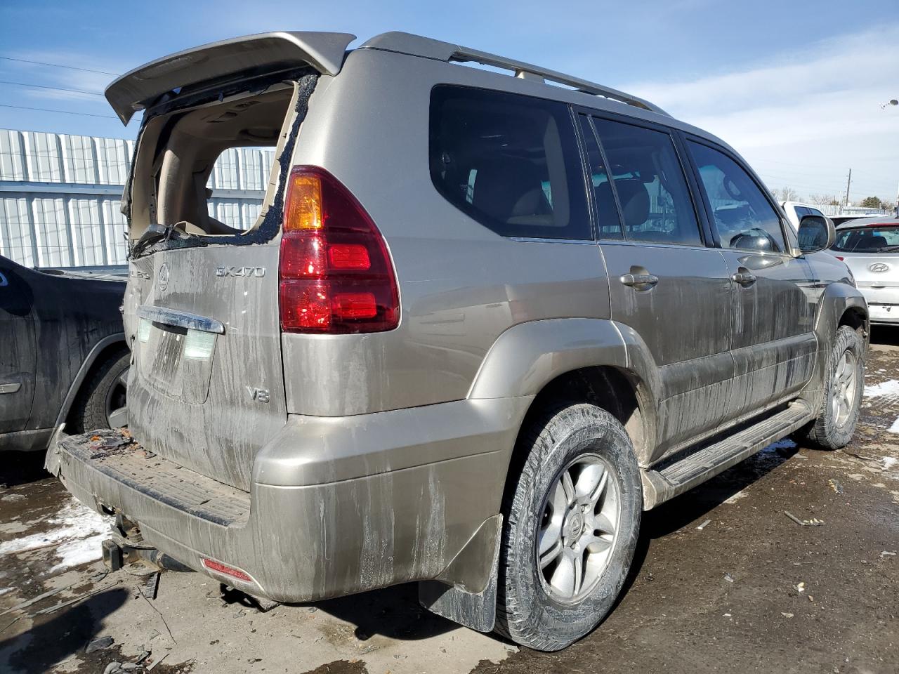 2004 Lexus GX VIN JTJBT20X140035948 Copart auction photo, rear end / side damage thumbnail 3