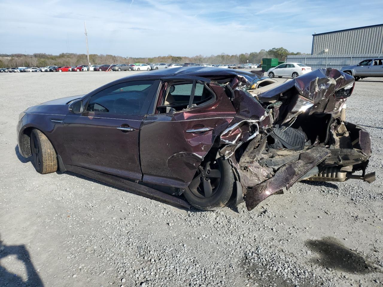 2014 KIA Optima VIN 5XXGM4A70EG263486 Copart auction photo, rear end / side damage thumbnail 2