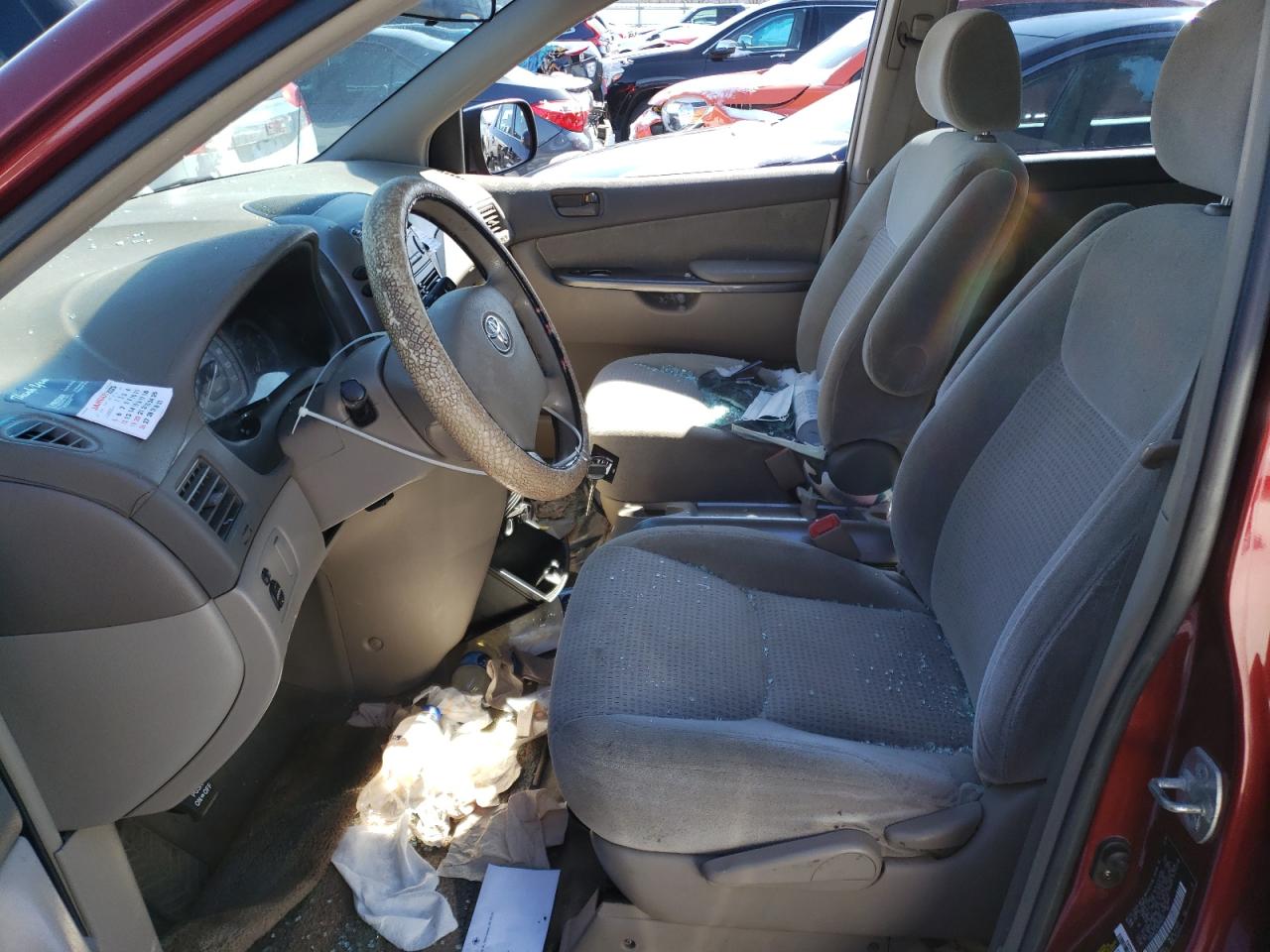 2006 Toyota Sienna VIN 5TDZA23C36S508538 Copart auction photo, burn damage thumbnail 7