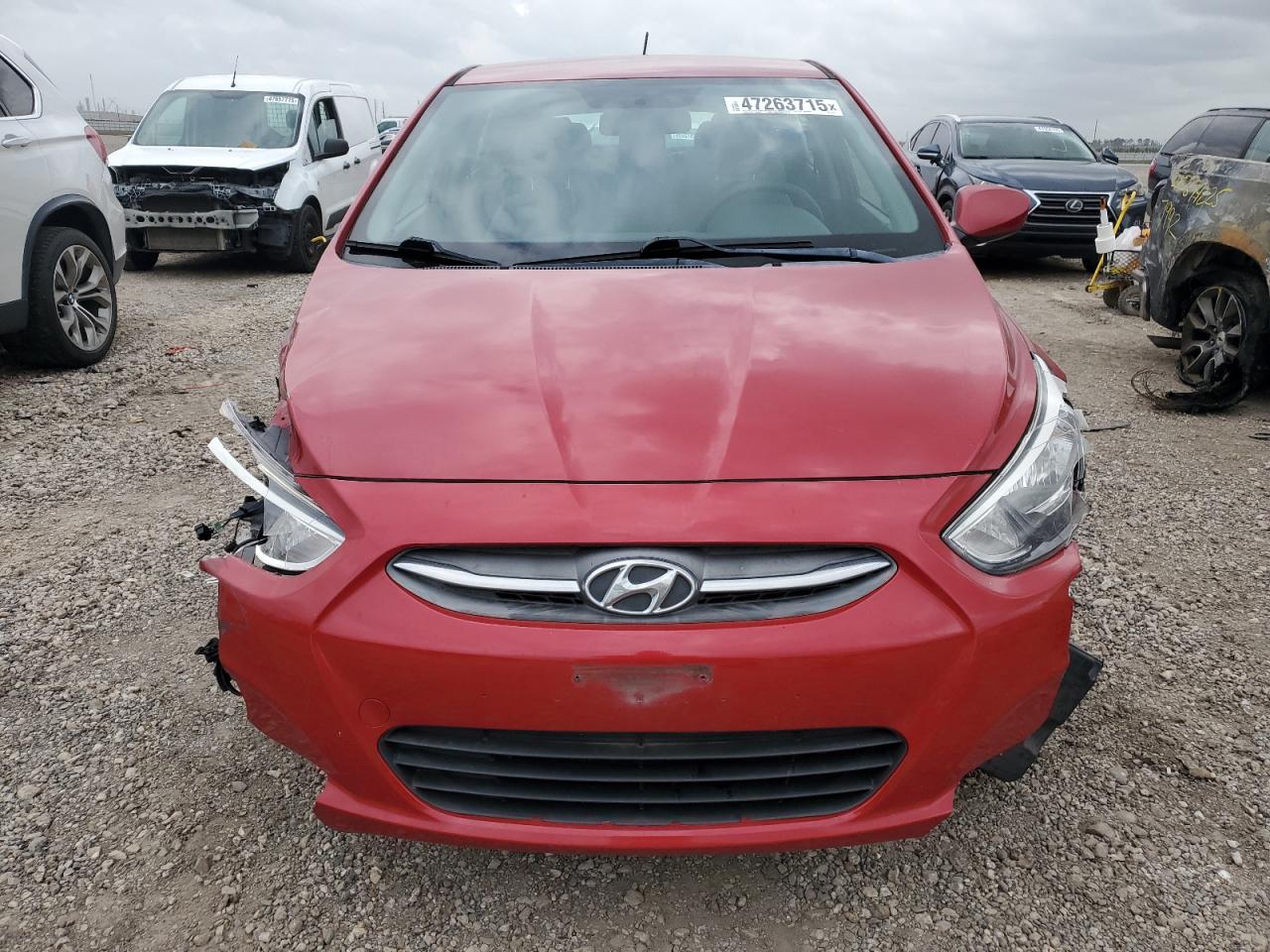 2017 Hyundai Accent VIN KMHCT5AE4HU315721 Copart auction photo, front end / side damage thumbnail 5