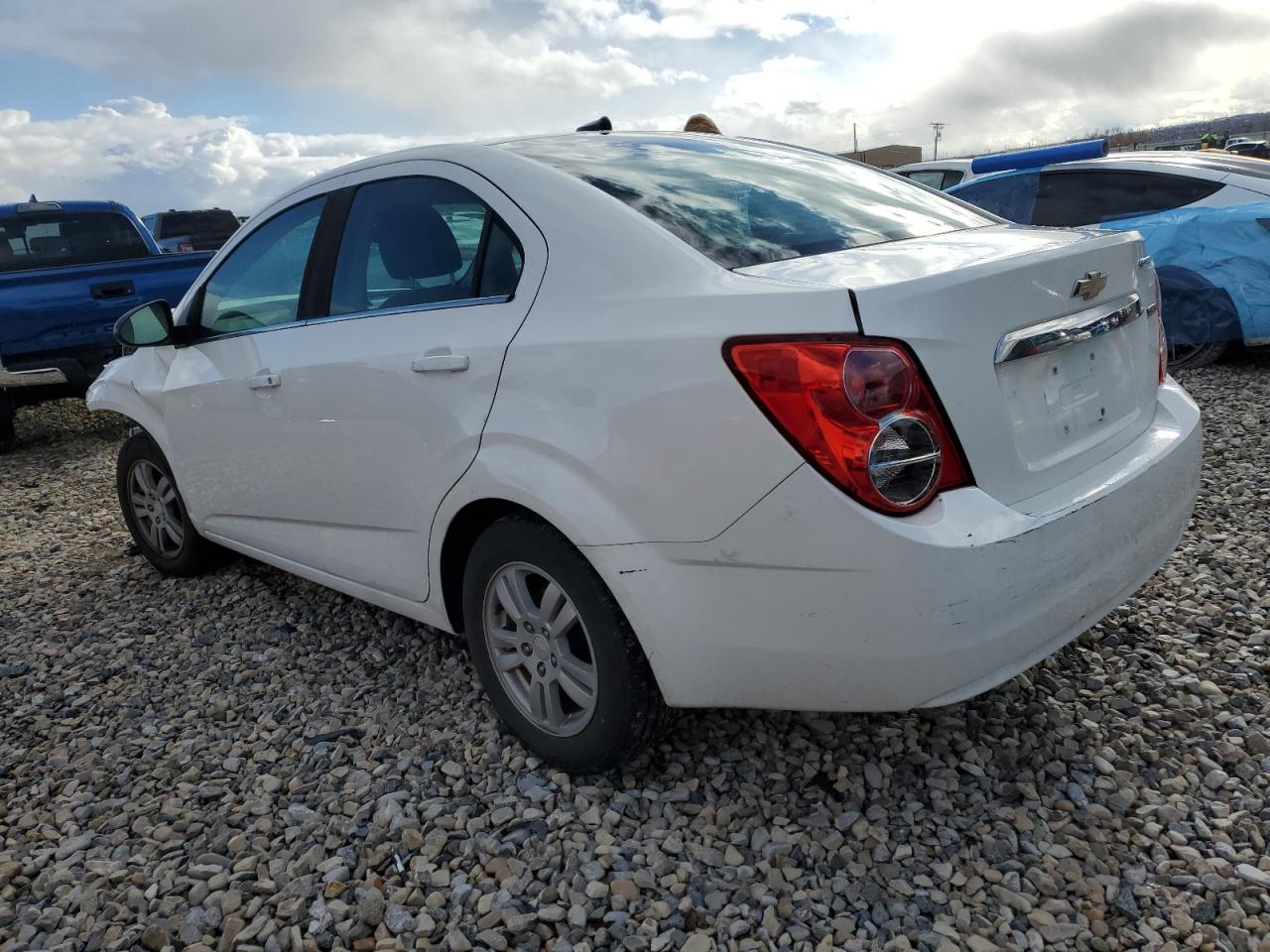 2013 Chevrolet Sonic VIN 1G1JD5SB7D4250489 Copart auction photo, front end / side damage thumbnail 2