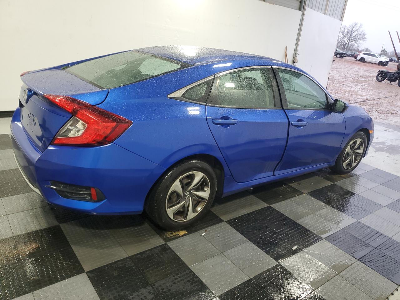 2019 Honda Civic VIN 2HGFC2F60KH556950 Copart auction photo, top/roof damage thumbnail 3