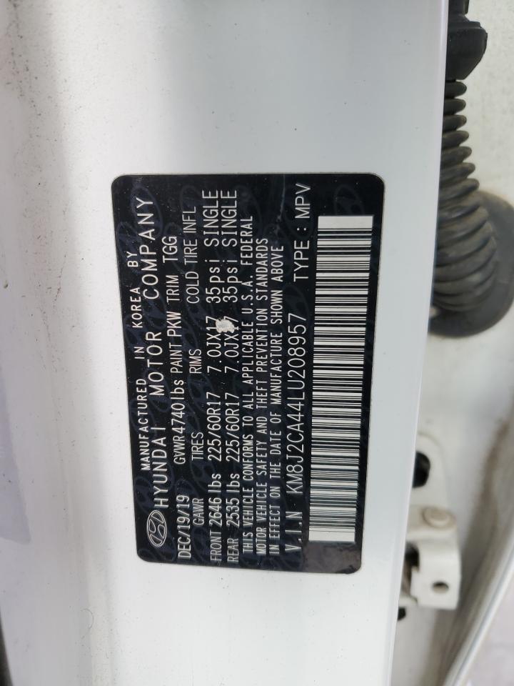 2020 Hyundai Tucson VIN KM8J2CA44LU208957 Copart auction photo, side damage thumbnail 12