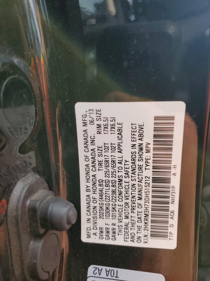 2013 Honda CR-V VIN 2HKRM3H73DH515212 Copart auction photo, front end damage thumbnail 14