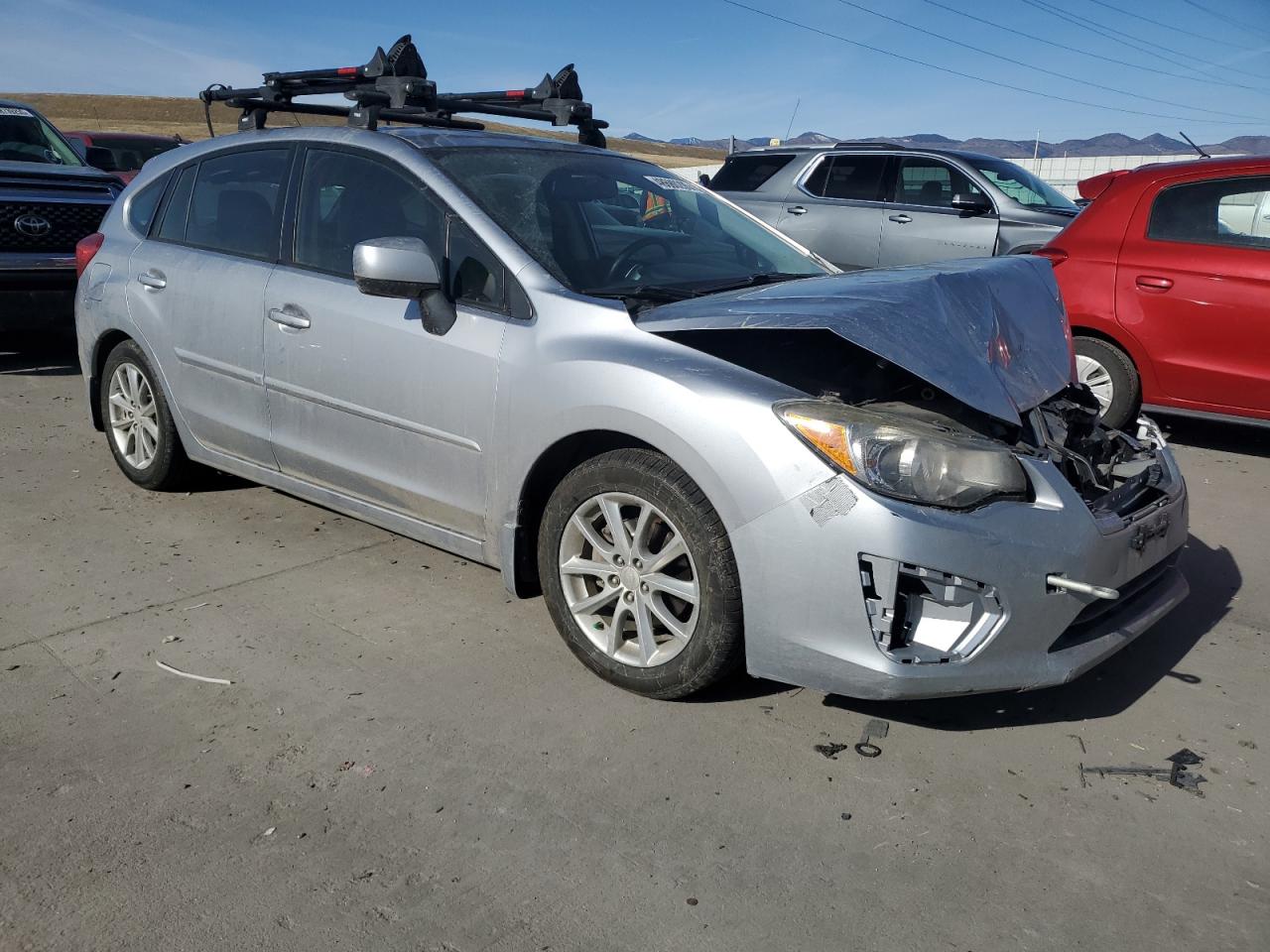 2012 Subaru Impreza VIN JF1GPAC64CH212024 Copart auction photo, front end / hail damage thumbnail 4