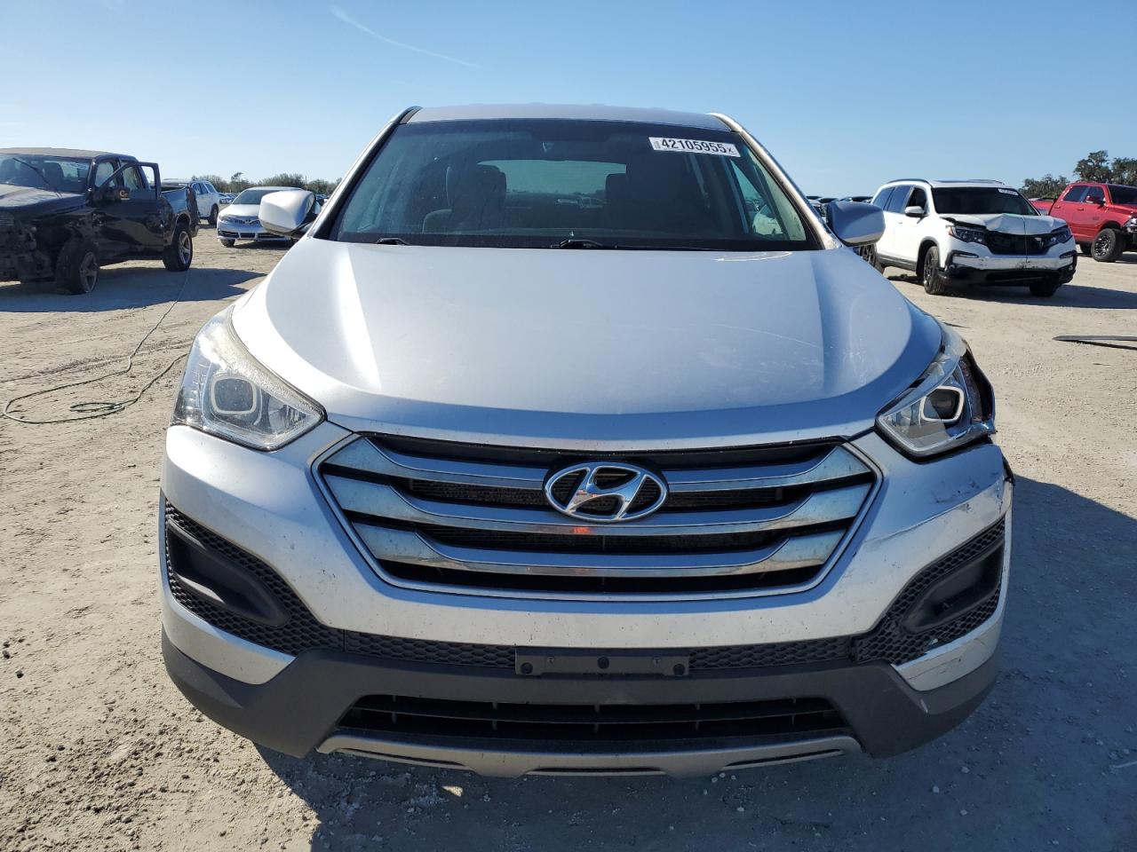 2015 Hyundai Santa Fe VIN 5XYZTDLB9FG280488 Copart auction photo, side / front end damage thumbnail 5