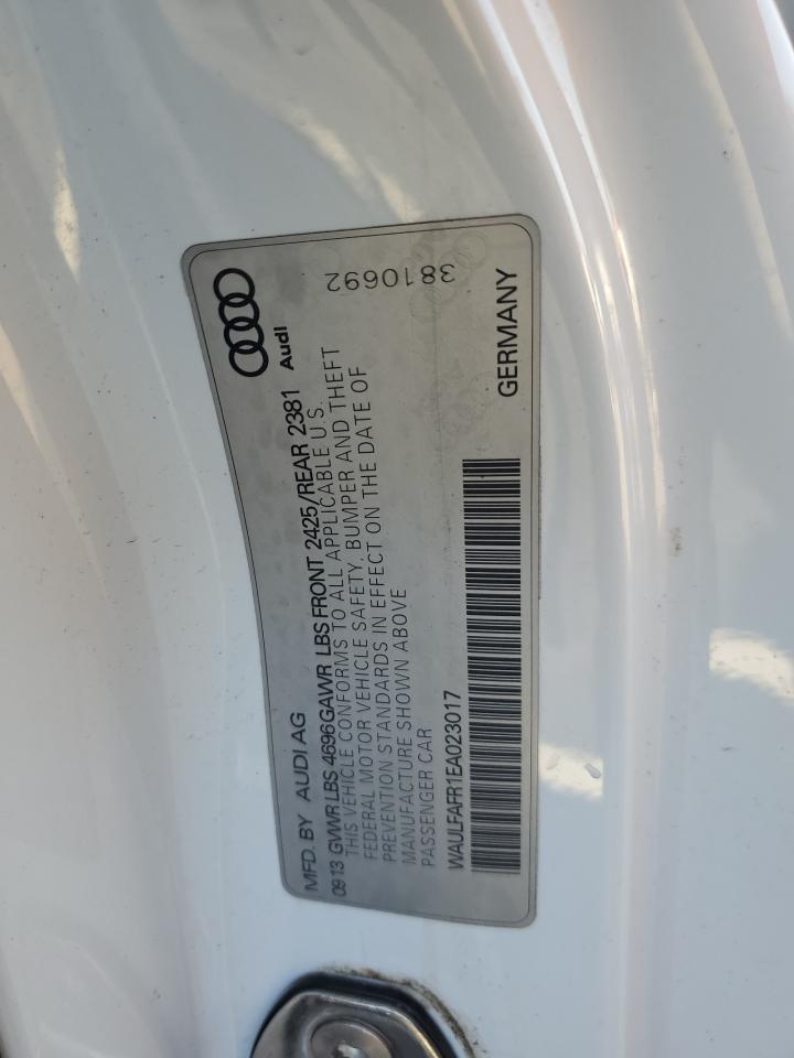 2014 Audi A5 VIN WAULFAFR1EA023017 Copart auction photo, all over / mechanical damage thumbnail 14