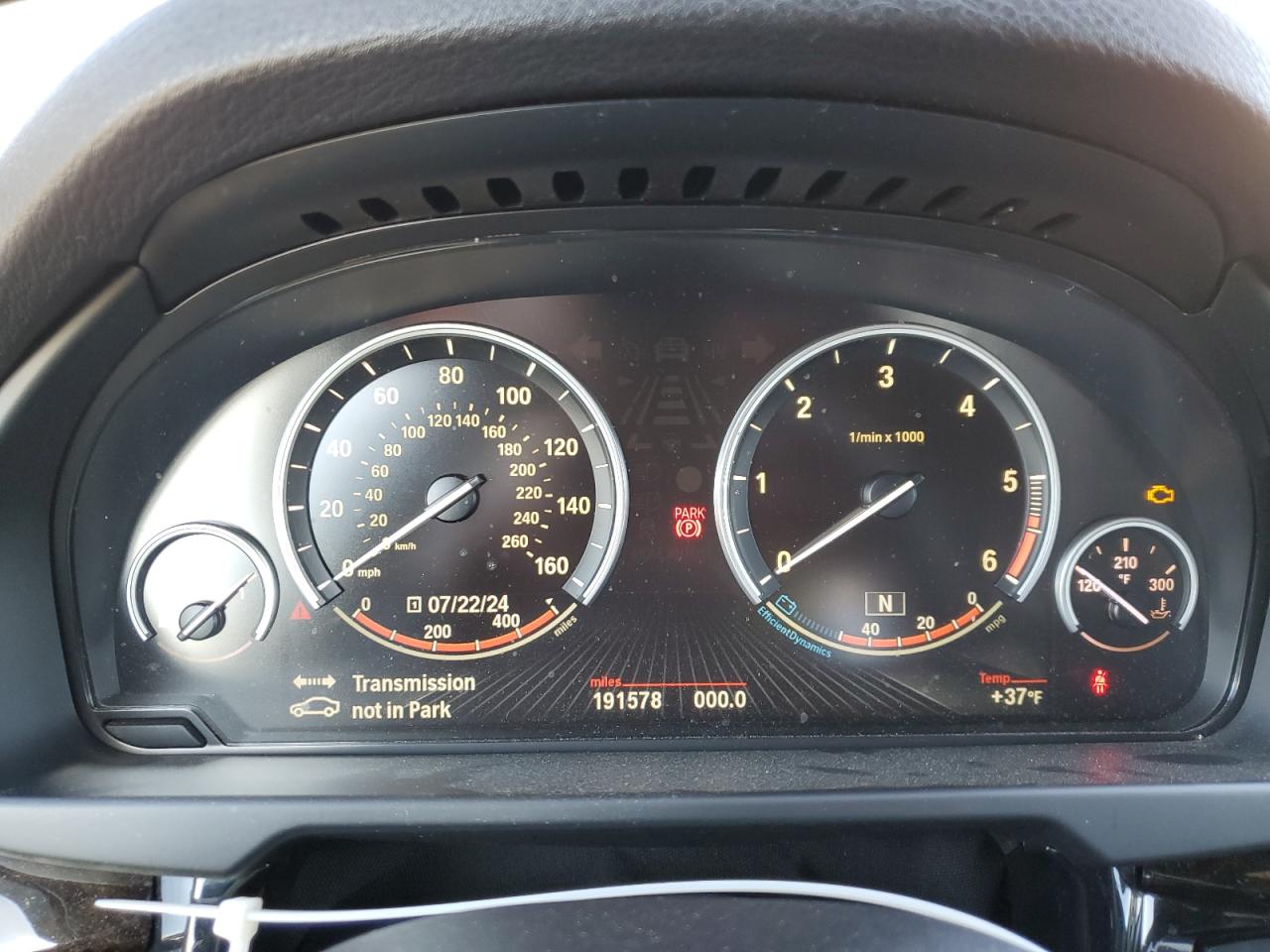 2014 BMW X5 VIN 5UXKS4C56E0J94265 Copart auction photo, water/flood damage thumbnail 9