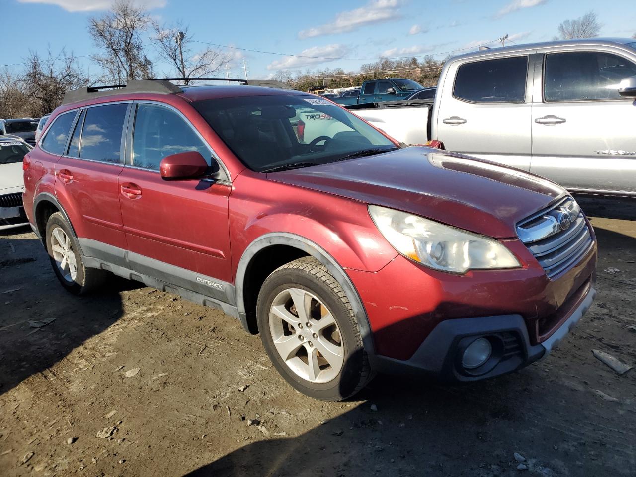 2013 Subaru Outback VIN 4S4BRBKC1D3241860 Copart auction photo, front end / side damage thumbnail 4