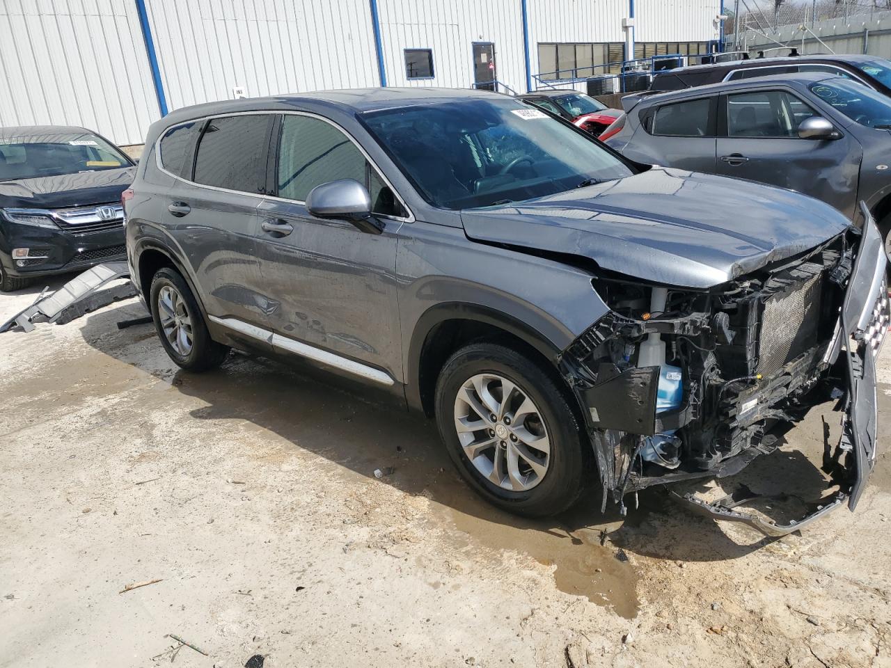 2019 Hyundai Santa Fe VIN 5NMS3CAD8KH060954 Copart auction photo, front end damage thumbnail 4