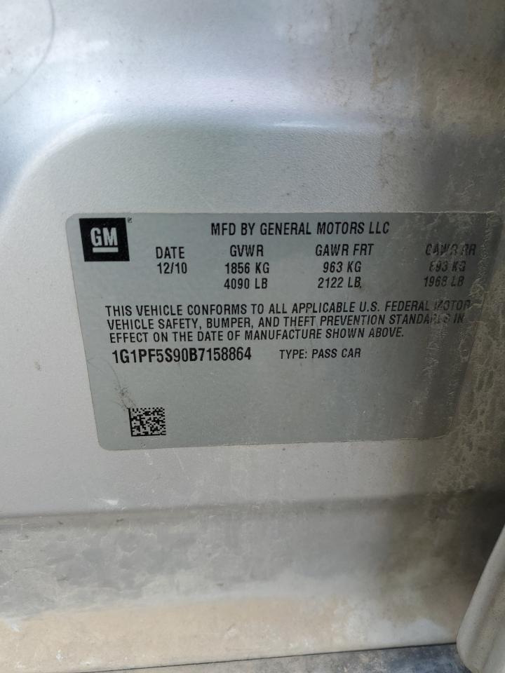 2011 Chevrolet Cruze VIN 1G1PF5S90B7158864 Copart auction photo, front end damage thumbnail 13