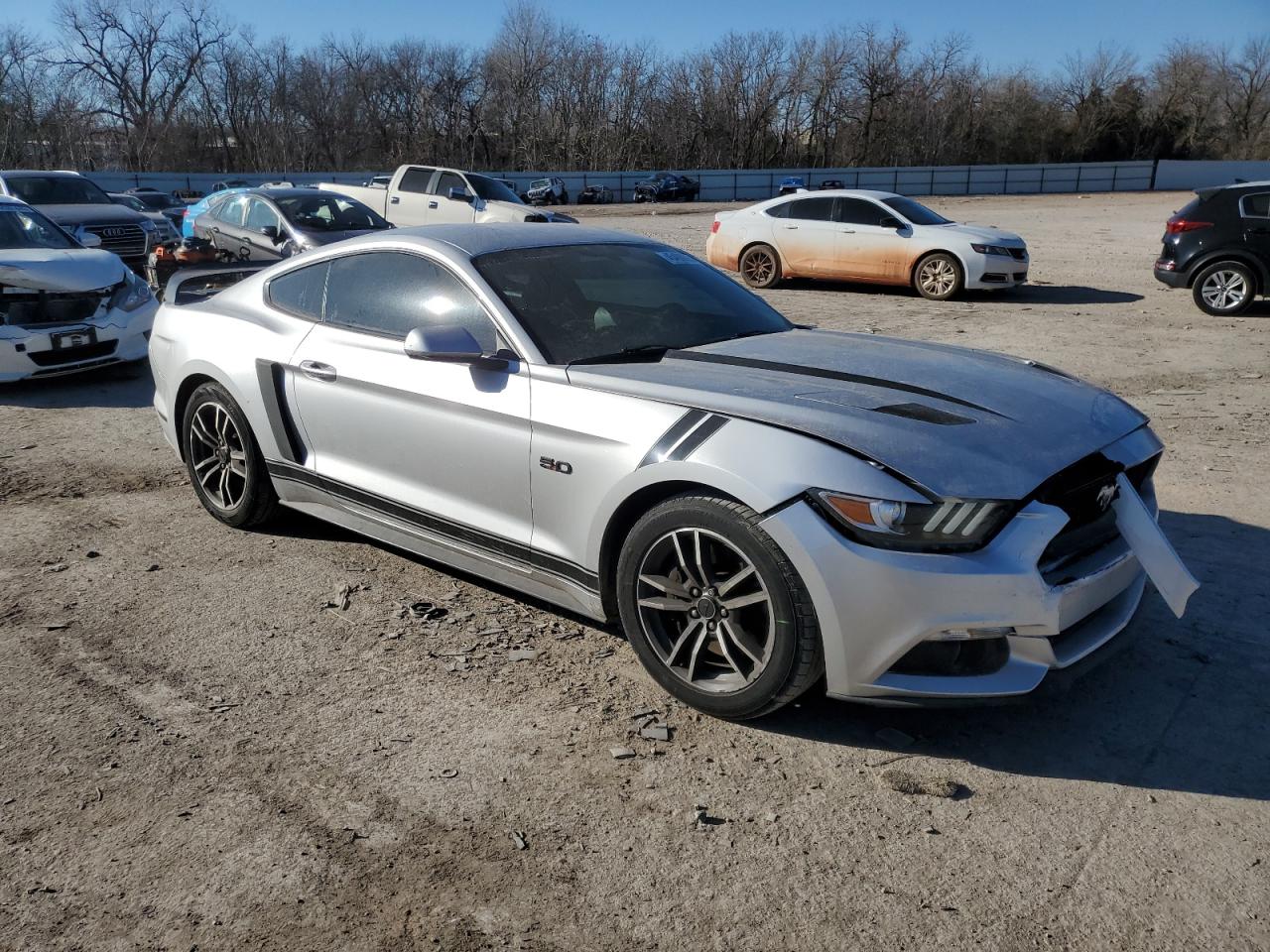 2017 Ford Mustang VIN 1FA6P8CF0H5316796 Copart auction photo, front end / hail damage thumbnail 4