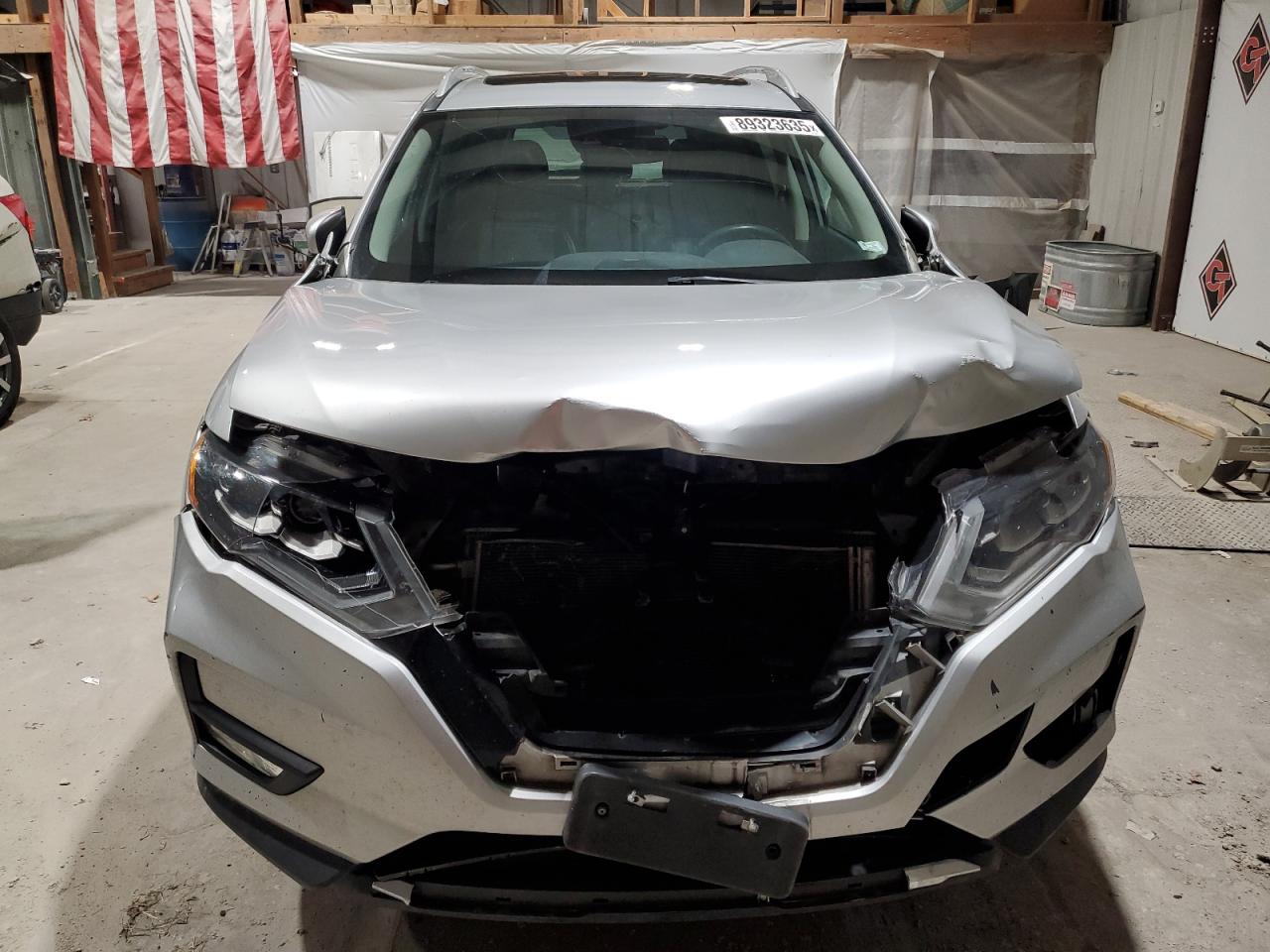 2017 Nissan Rogue VIN 5N1AT2MV3HC813853 Copart auction photo, front end damage thumbnail 5