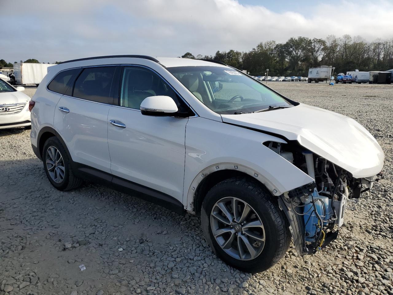 2019 Hyundai Santa Fe VIN KM8SNDHF9KU301139 Copart auction photo, front end damage thumbnail 4