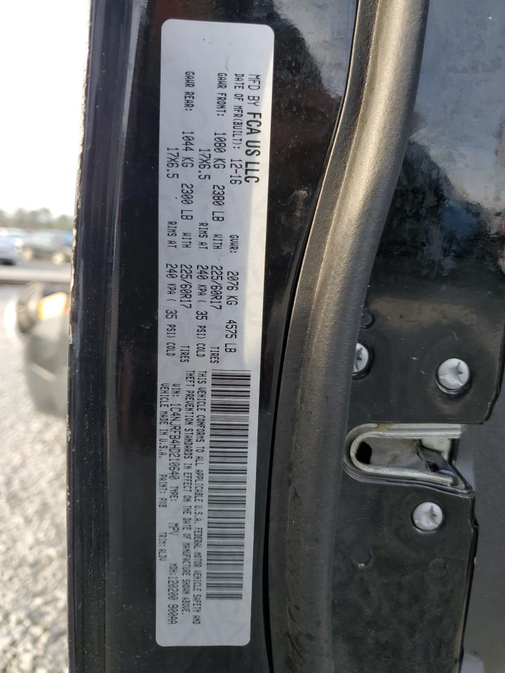 2017 Jeep Liberty (Patriot) VIN 1C4NJRFB4HD210640 Copart auction photo, front end damage thumbnail 14