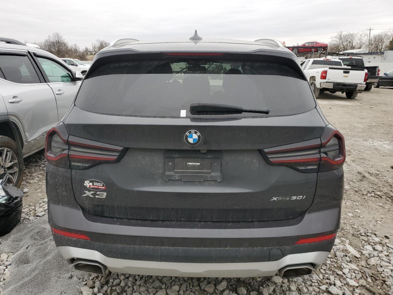 2023 BMW X3 VIN 5UX53DP04P9N51157 Copart auction photo, side / front end damage thumbnail 6