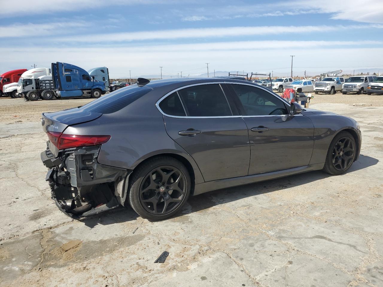 2019 Alfa Romeo Giulia VIN ZARFAMAN2K7621300 Copart auction photo, rear end damage thumbnail 3