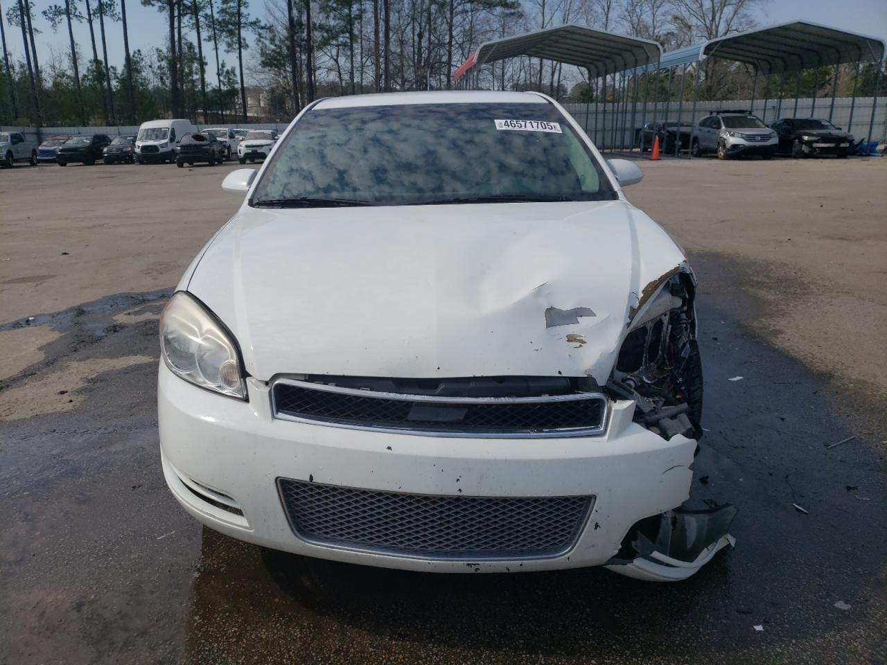 2013 Chevrolet Impala VIN 2G1WF5E36D1168138 Copart auction photo, front end / side damage thumbnail 5