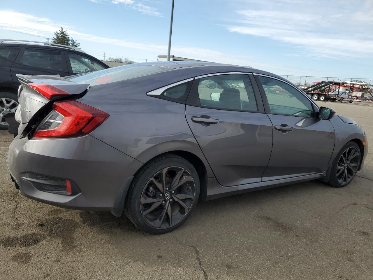 2020 Honda Civic VIN 19XFC2F8XLE028605 Copart auction photo, rear end damage thumbnail 3