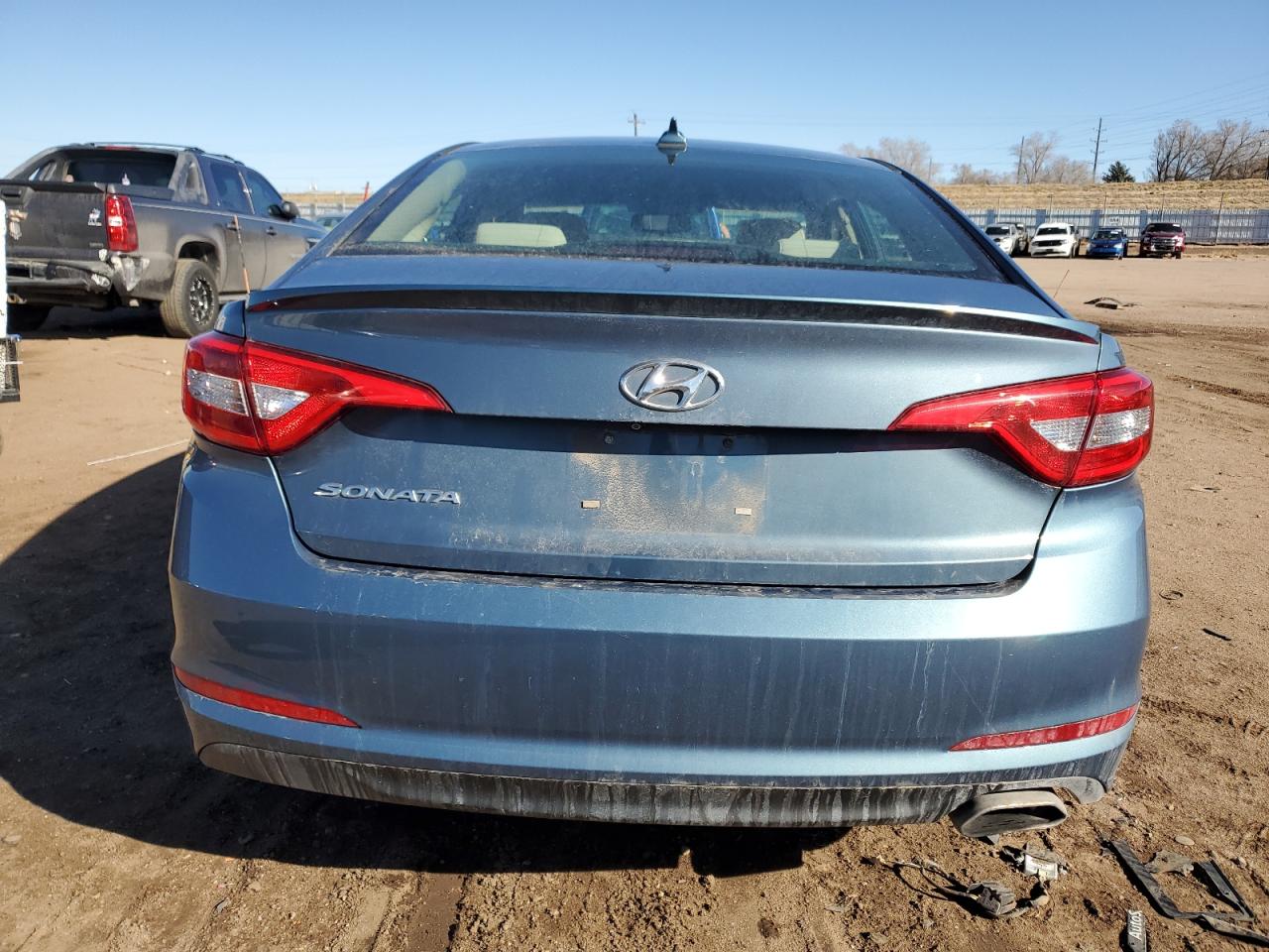 2016 Hyundai Sonata VIN 5NPE24AF2GH301554 Copart auction photo, front end / rear end damage thumbnail 6