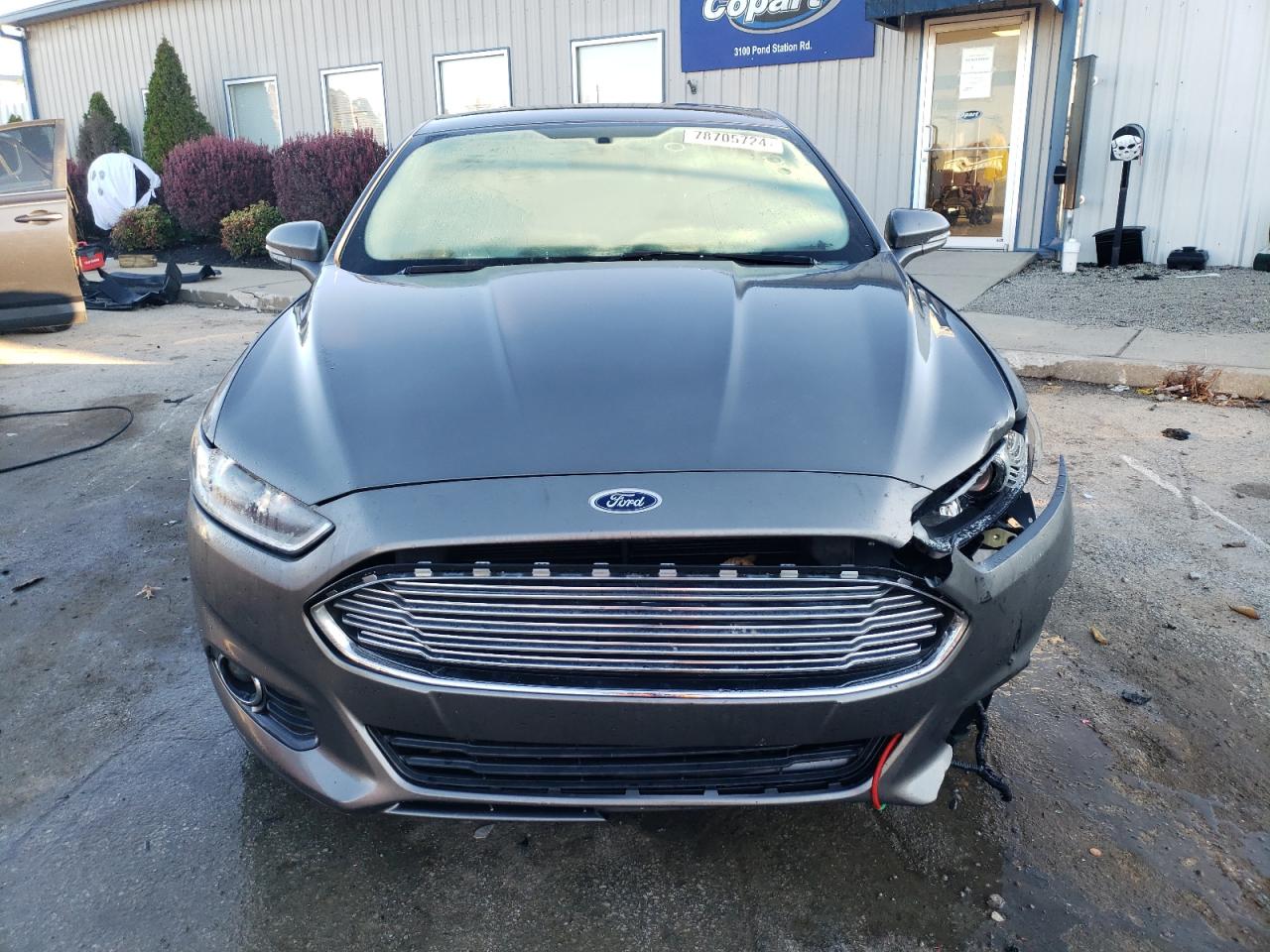 2014 Ford Fusion VIN 3FA6P0HD8ER388413 Copart auction photo, front end / side damage thumbnail 5