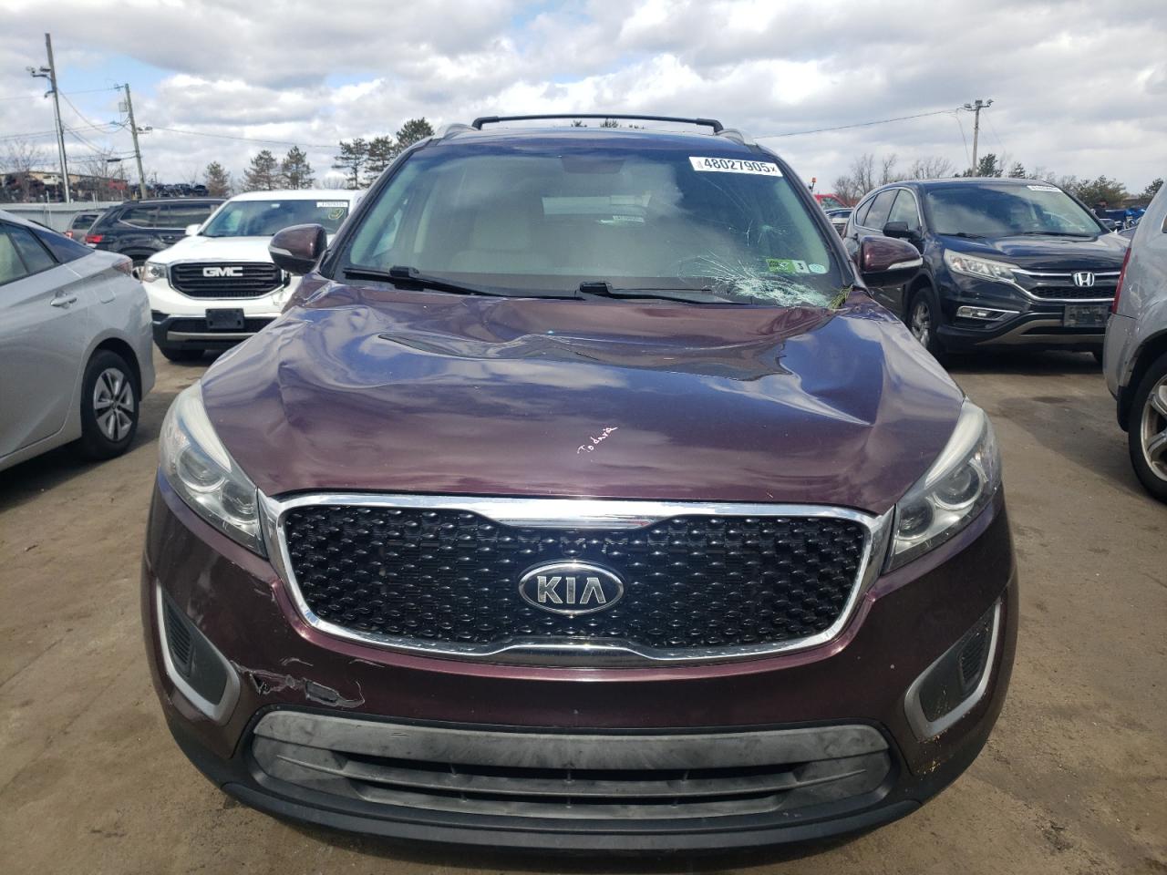 2017 KIA Sorento VIN 5XYPG4A54HG290910 Copart auction photo, front end / side damage thumbnail 5