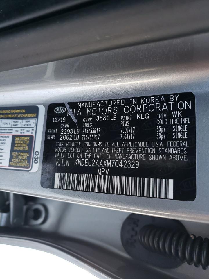 2021 KIA Seltos VIN KNDEU2AAXM7042329 Copart auction photo, front end damage thumbnail 12