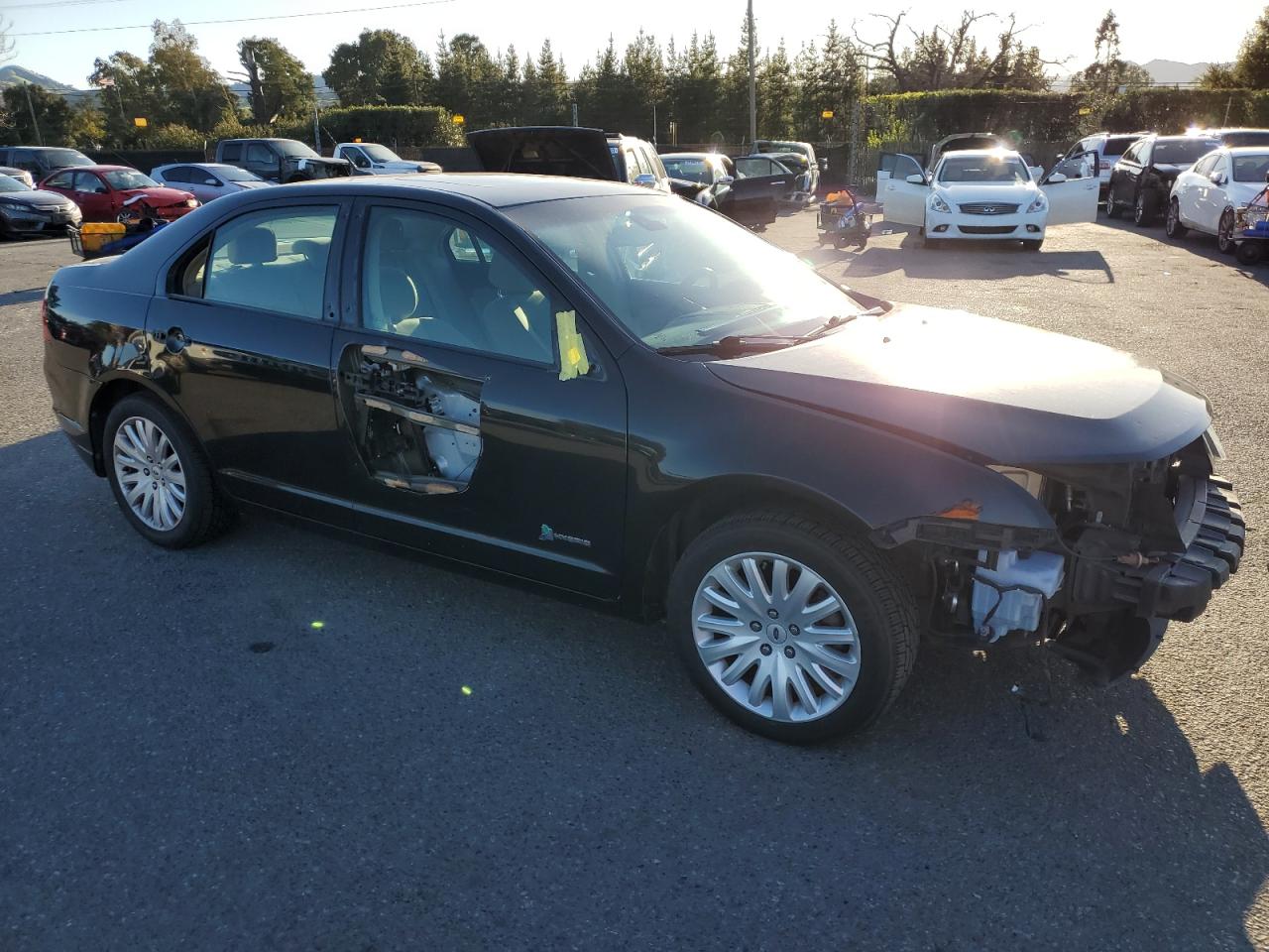 2012 Ford Fusion VIN 3FADP0L39CR446855 Copart auction photo, front end / side damage thumbnail 4